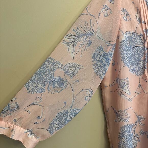 Tommy Hilfiger Blue and Pink Floral Blouse - Picture 3 of 5